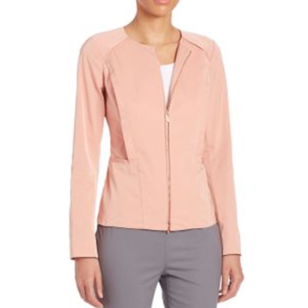 EUC Lafayette 148 Pink Shawna Zip Jacket Blazer Sz 2